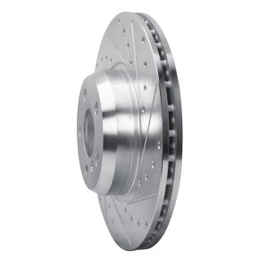 BMW 430I Gran Coupe Brake Rotor (1) - Front Right - R1 Concepts - Drilled & Slotted - Silver - `18-`25